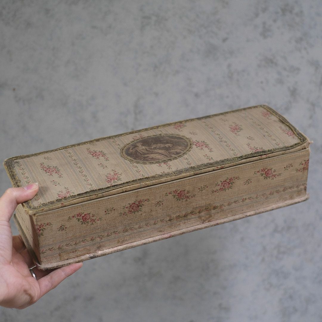 アンティークカルトナージュ ボックス 布地 フランス 小物入れ3