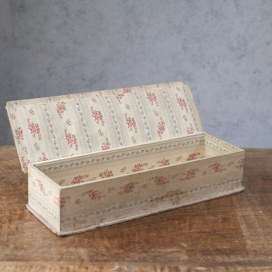 アンティークカルトナージュ ボックス 布地 フランス 小物入れ4