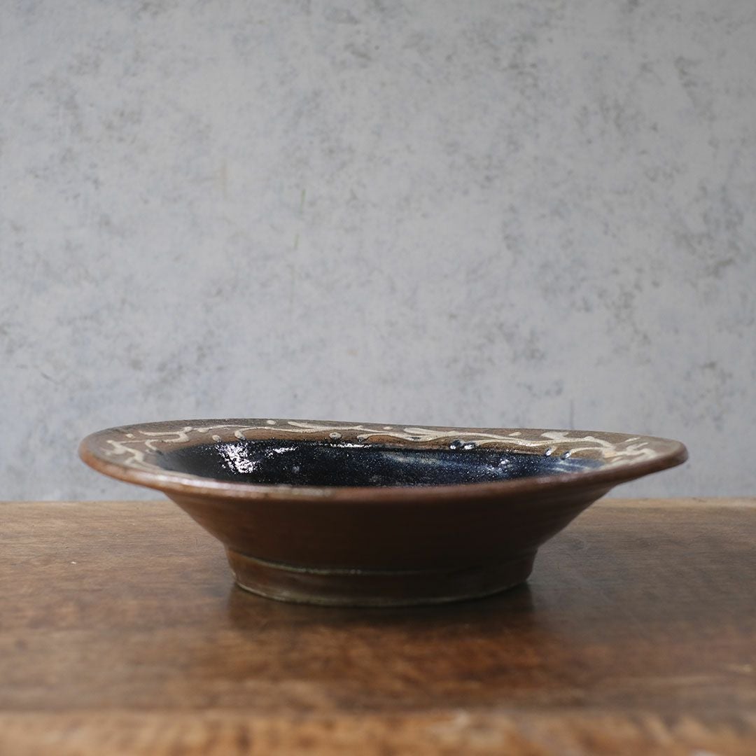 やちむん 宮城正享 いっちん 8寸ワンブー大皿 24cm 読谷村北窯 一点物