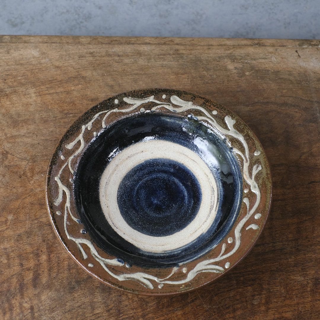 やちむん 宮城正享 いっちん 8寸ワンブー大皿 24cm 読谷村北窯 一点物