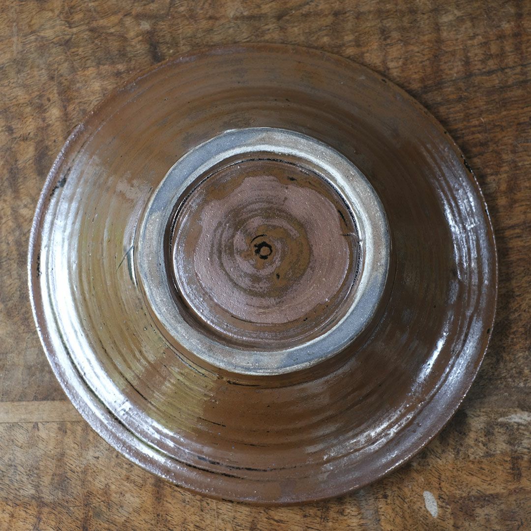 やちむん 宮城正享 いっちん 8寸ワンブー大皿 24cm 読谷村北窯 一点物