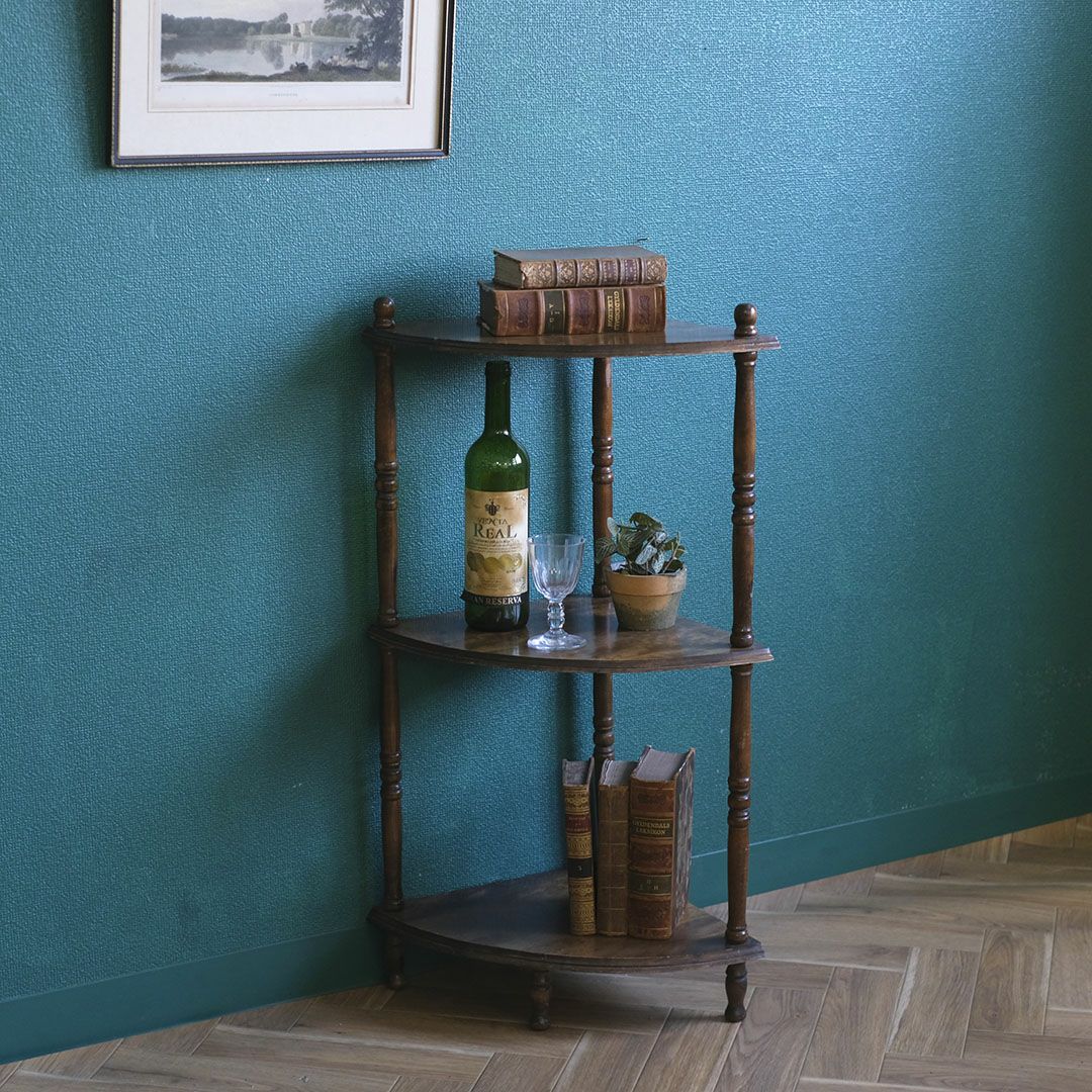 アンティークシェルフ フランス コーナーシェルフ 飾り棚 アンティーク家具1