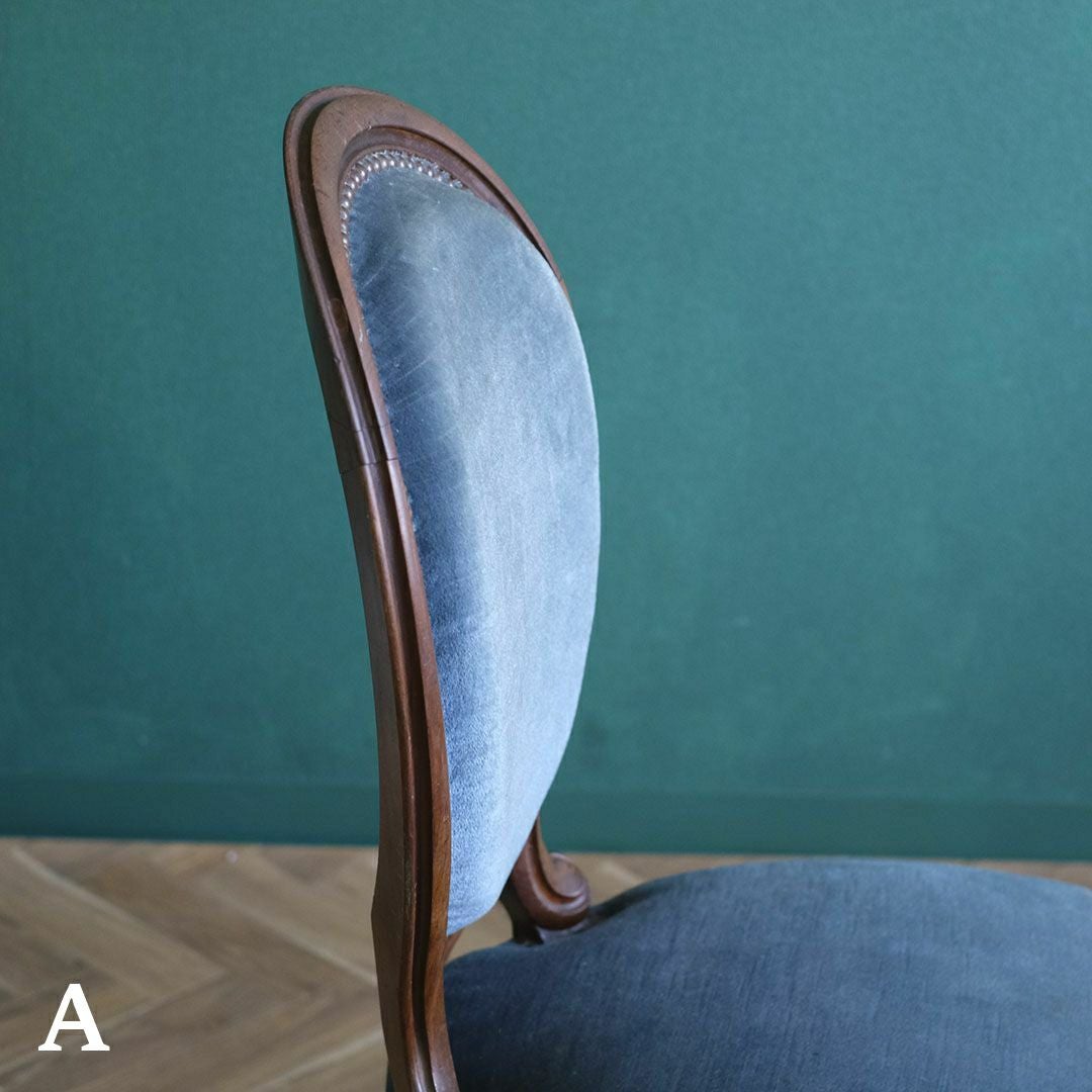 アンティークサロンチェア 青 椅子 フランス アンティーク家具8