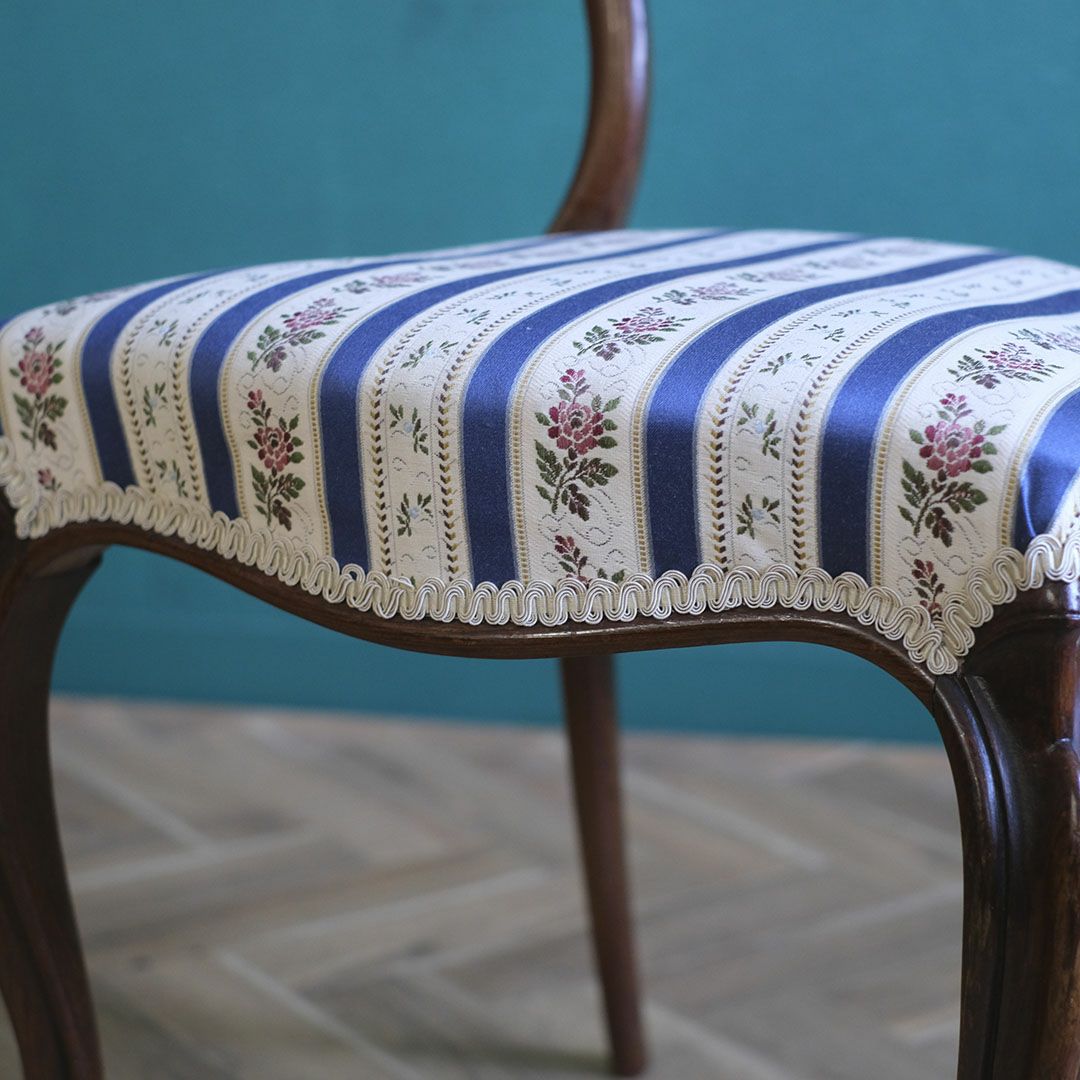  アンティークチェア ストライプ フランス 椅子 アンティーク家具7