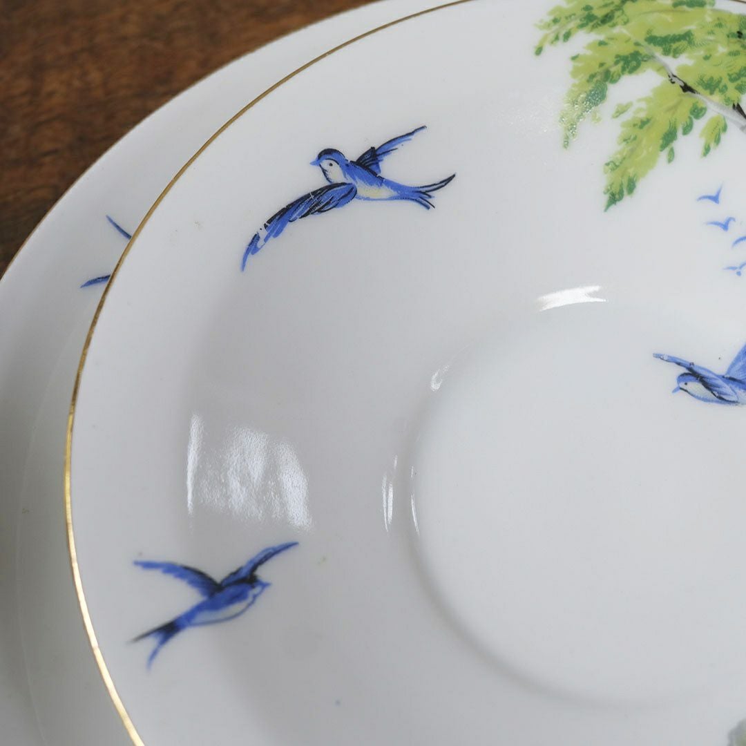 ヴィンテージティーカップ＆ソーサ トリオ 燕 チェコスロバキア9