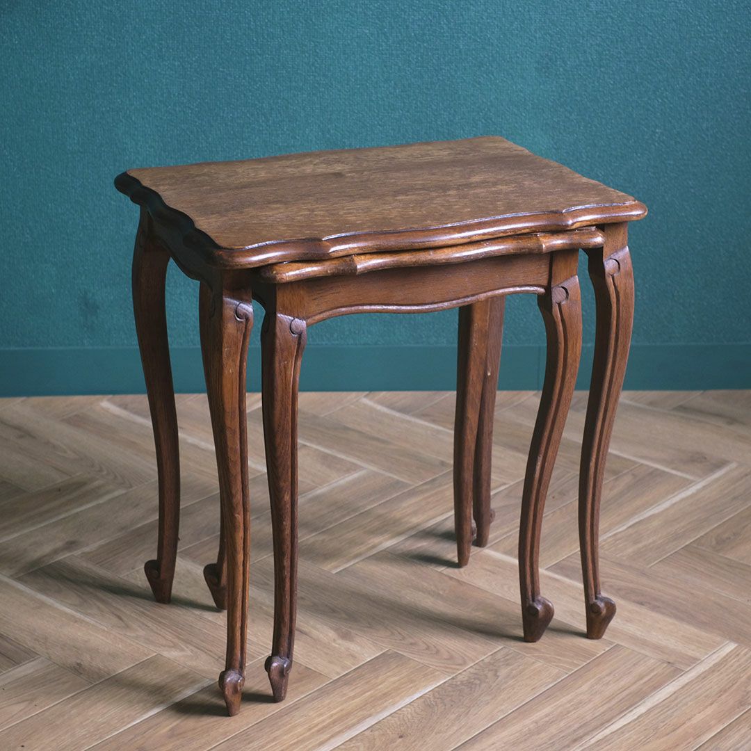 アンティークネストテーブルセット フランス サイドテーブル アンティーク家具9