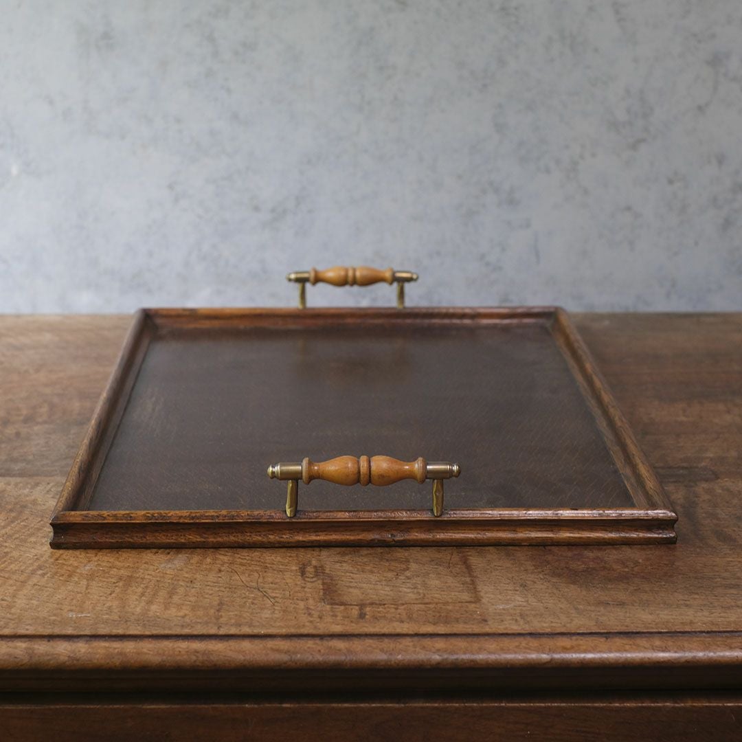 アンティーク ティートレイ 木製 イギリス おぼん4