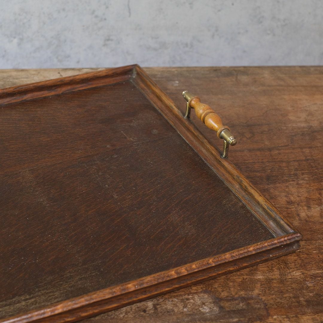 アンティーク ティートレイ 木製 イギリス おぼん5