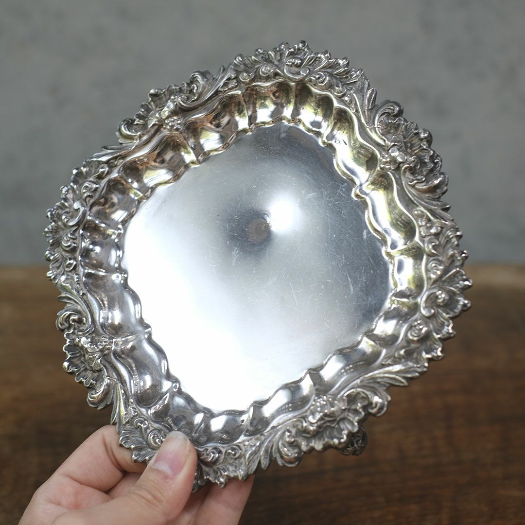 アンティーク サルヴァ イギリス シルバープレート トレイ お盆7