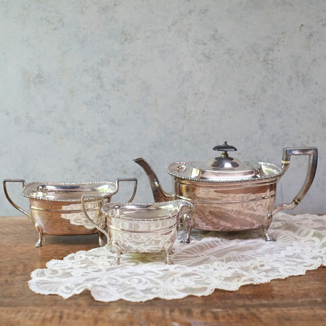 アンティークティーセット シルバープレート 銀メッキ イギリス