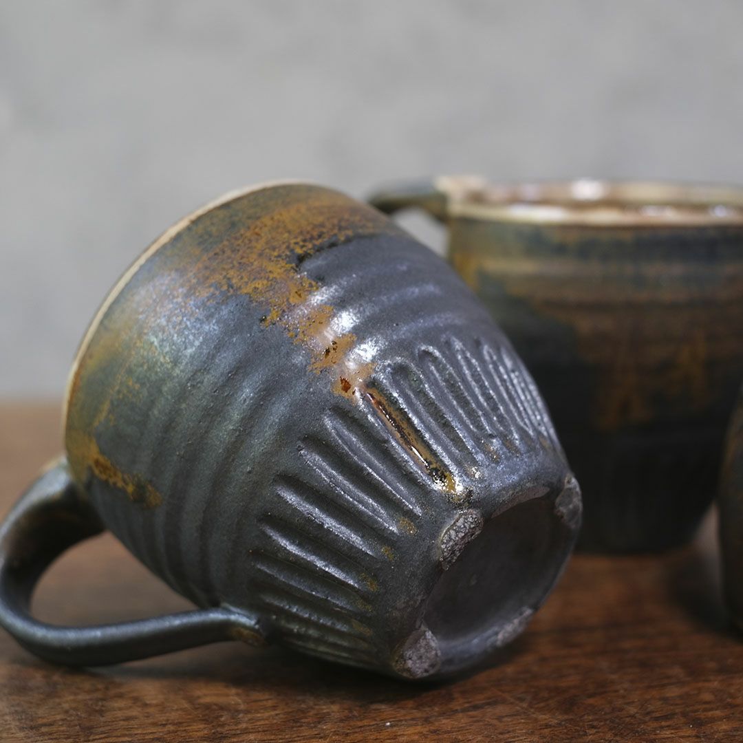笠間焼【益子淳一】・マグカップ/作家のうつわ 鉄黒 和食器5