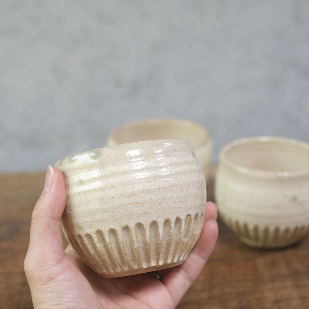 笠間焼【益子淳一】 丸カップ 作家のうつわ 粉引 和食器2