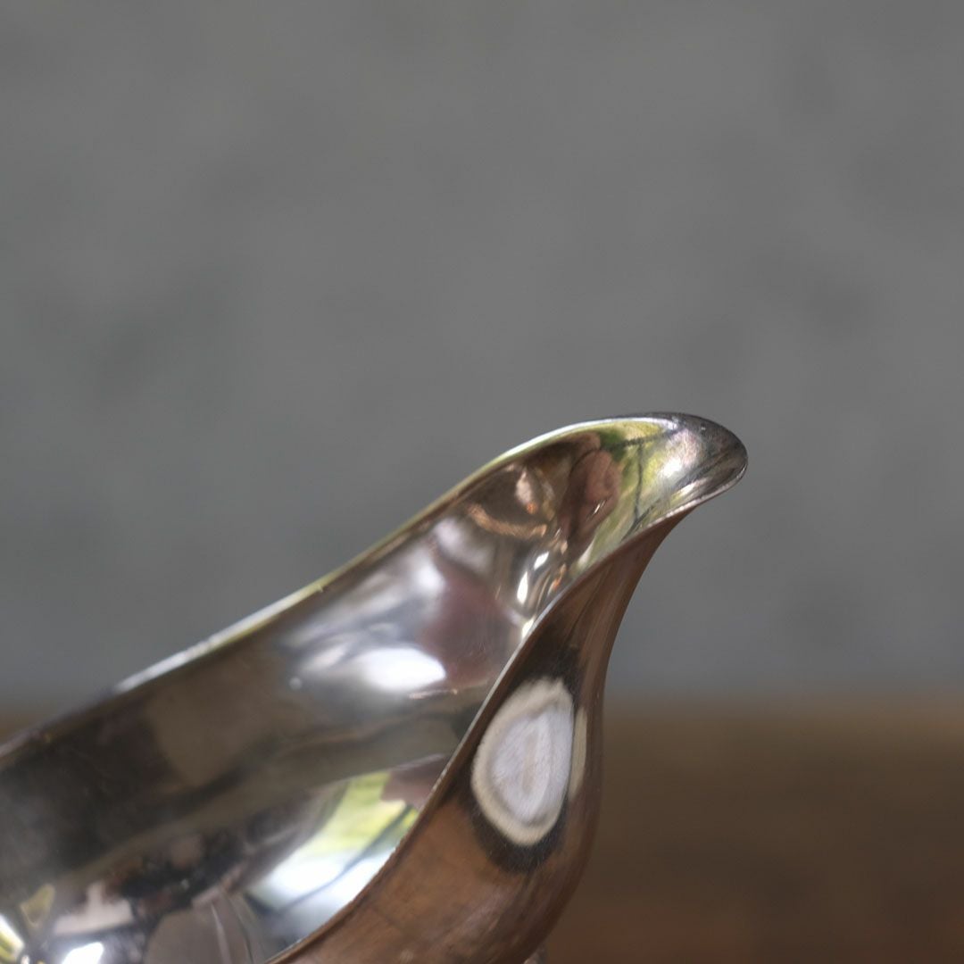 アンティーク ソースポット 猫足 イギリス シルバープレート グレービーボート7