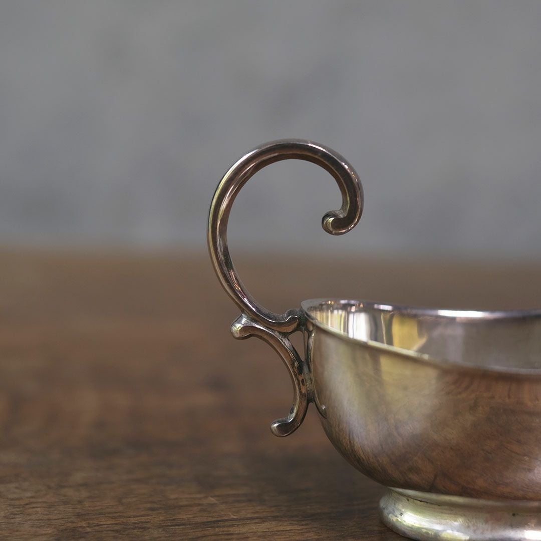 アンティーク ソースポット 猫足 イギリス シルバープレート グレービーボート8