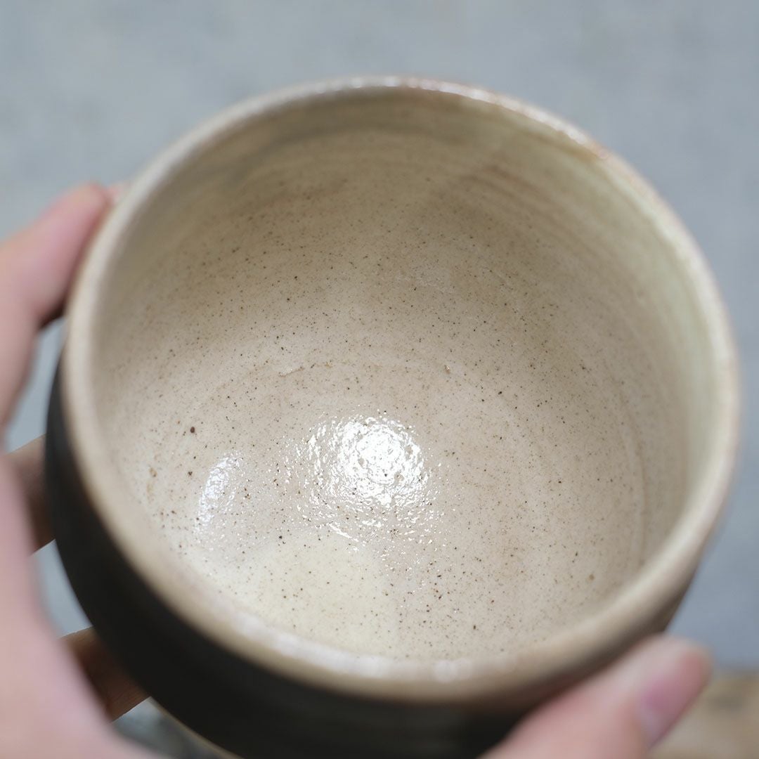 笠間焼【益子淳一】 丸カップ 作家のうつわ 鉄黒 和食器8