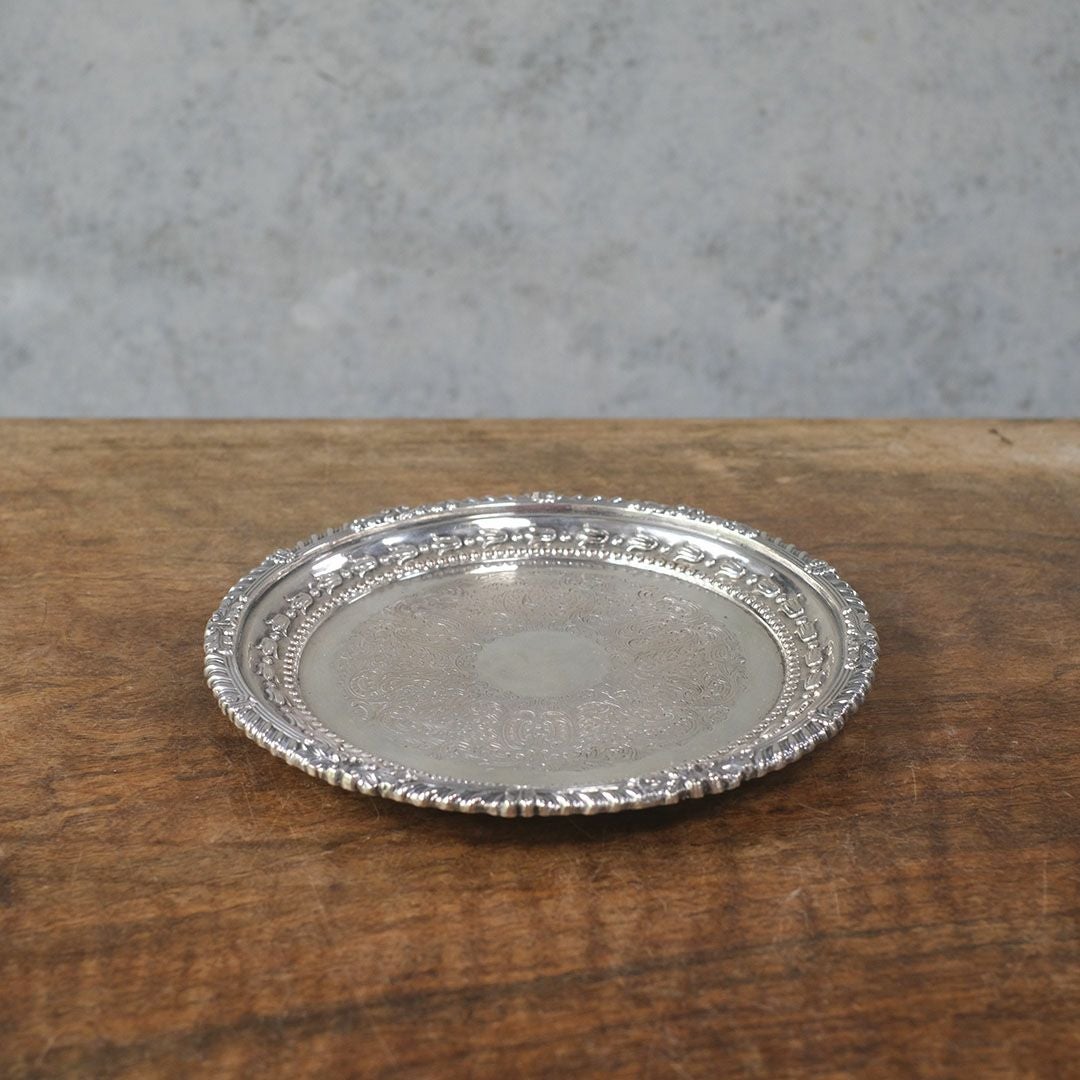 アンティーク サルヴァ ミニトレイ イギリス シルバープレート3