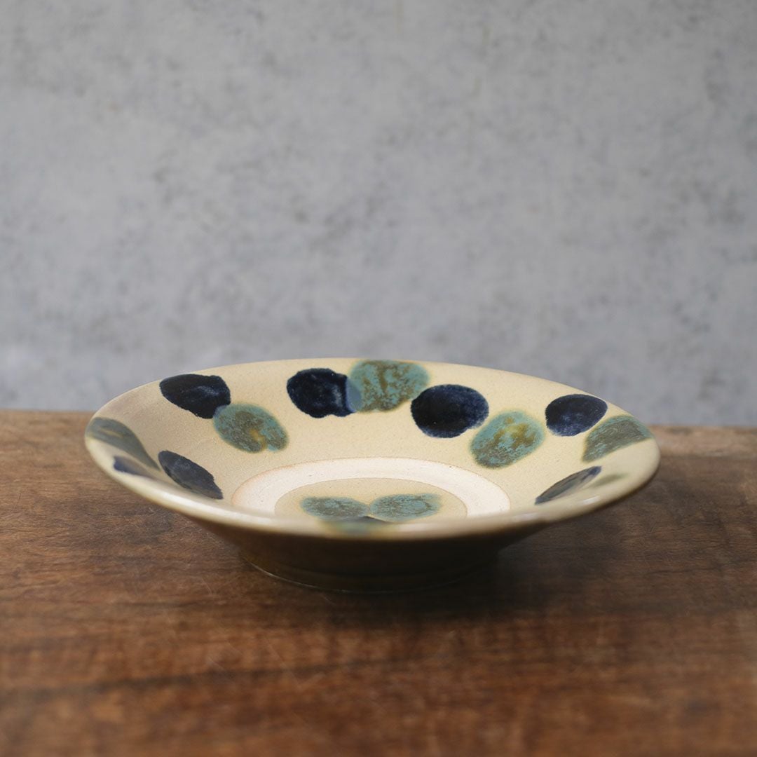 やちむん 沖縄 宮城正享 皿  点打ち 読谷村北窯 一点物3