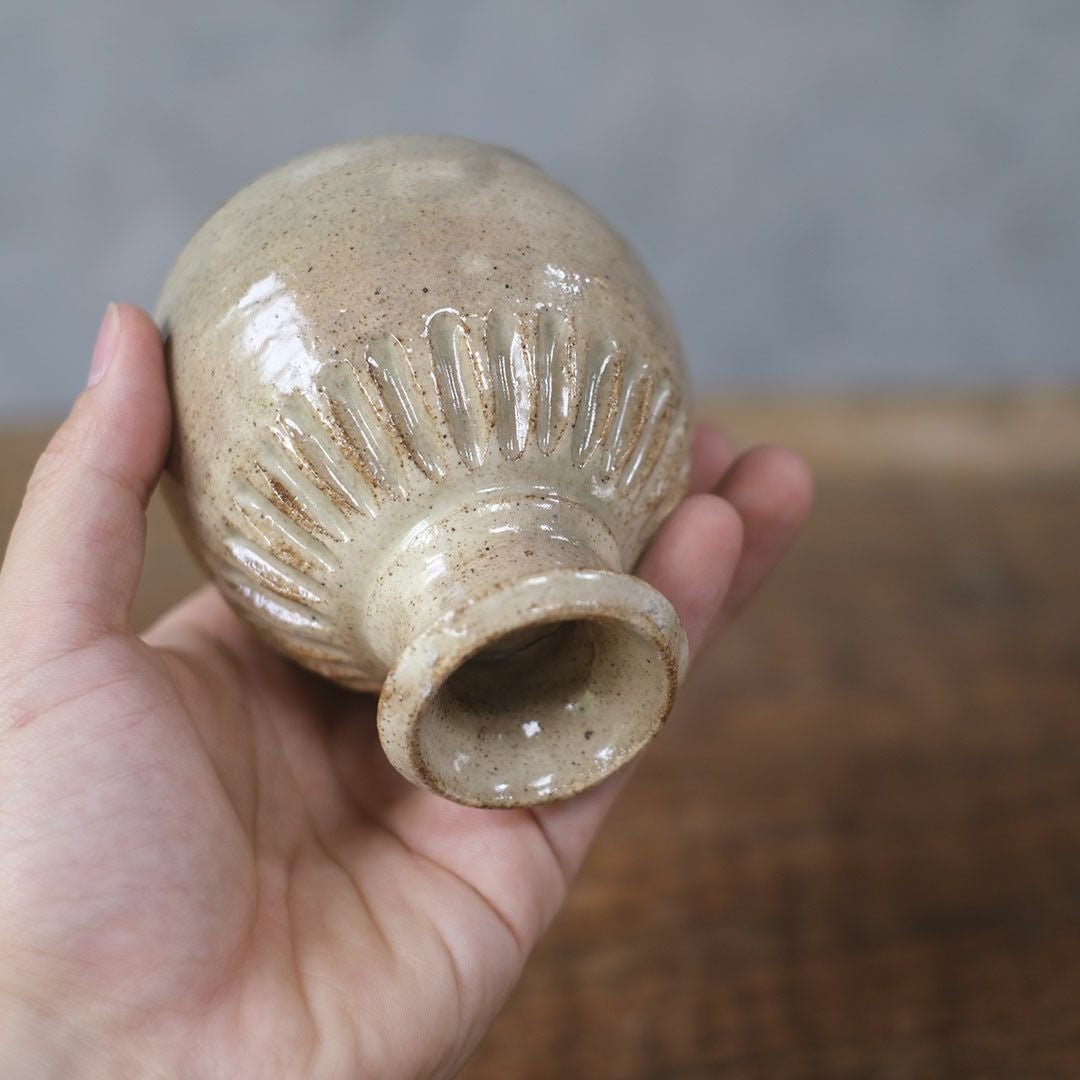 笠間焼【益子淳一】 ワインカップ コブレット 作家のうつわ 粉引 和食器6