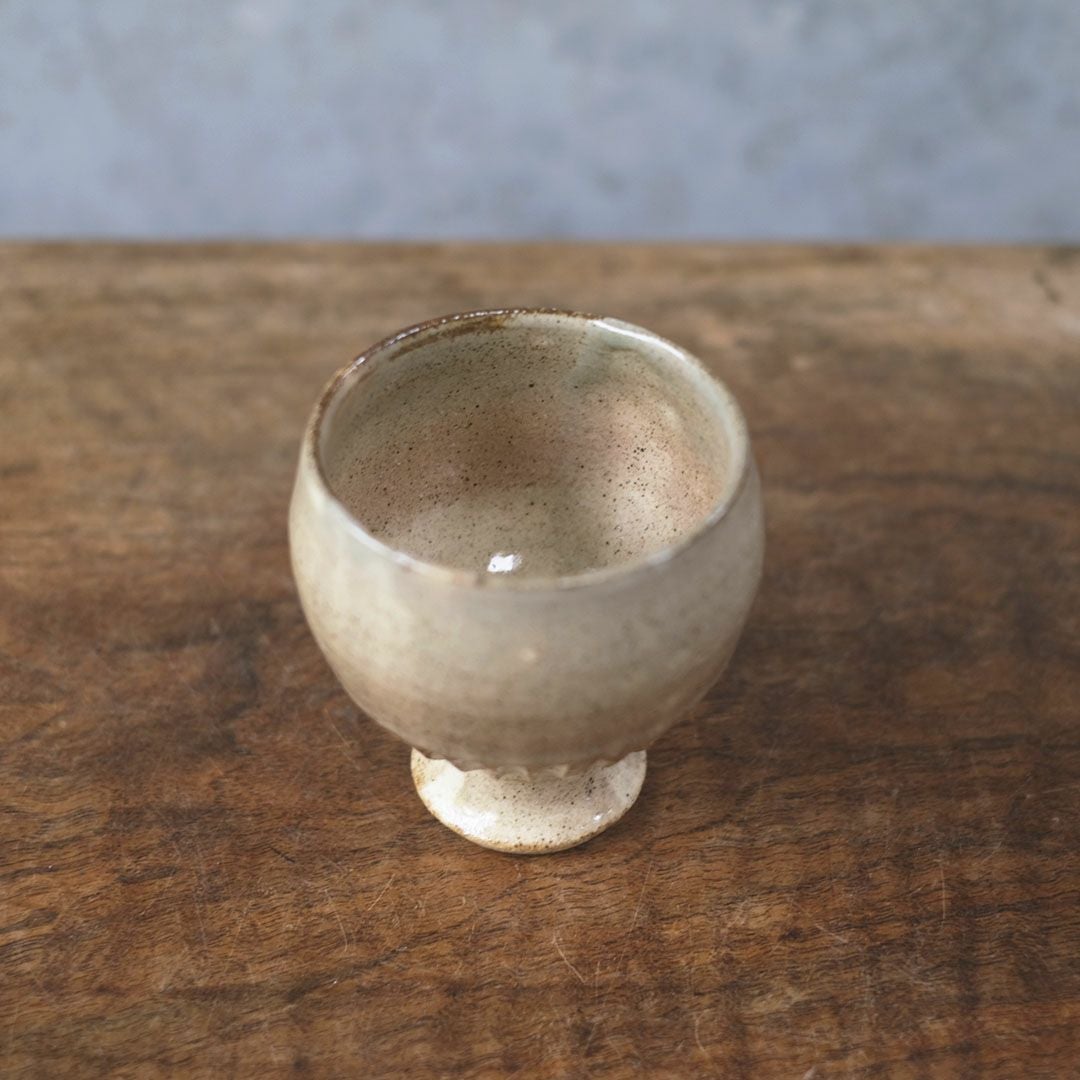 笠間焼【益子淳一】 ワインカップ コブレット 作家のうつわ 粉引 和食器7