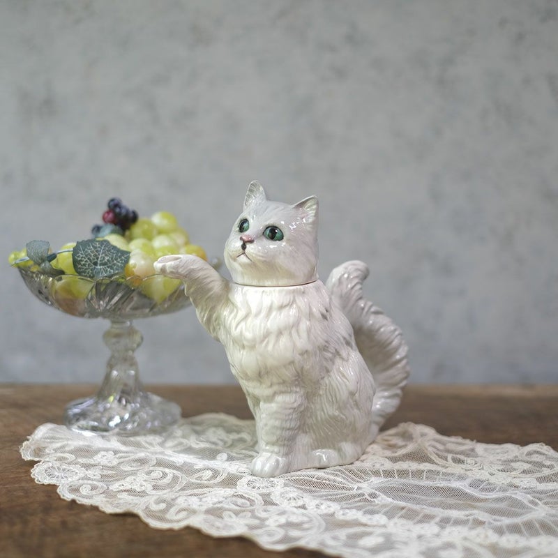 ヴィンテージティーポット ペルシャ猫 イギリス オブジェ 陶器 BESWICK 