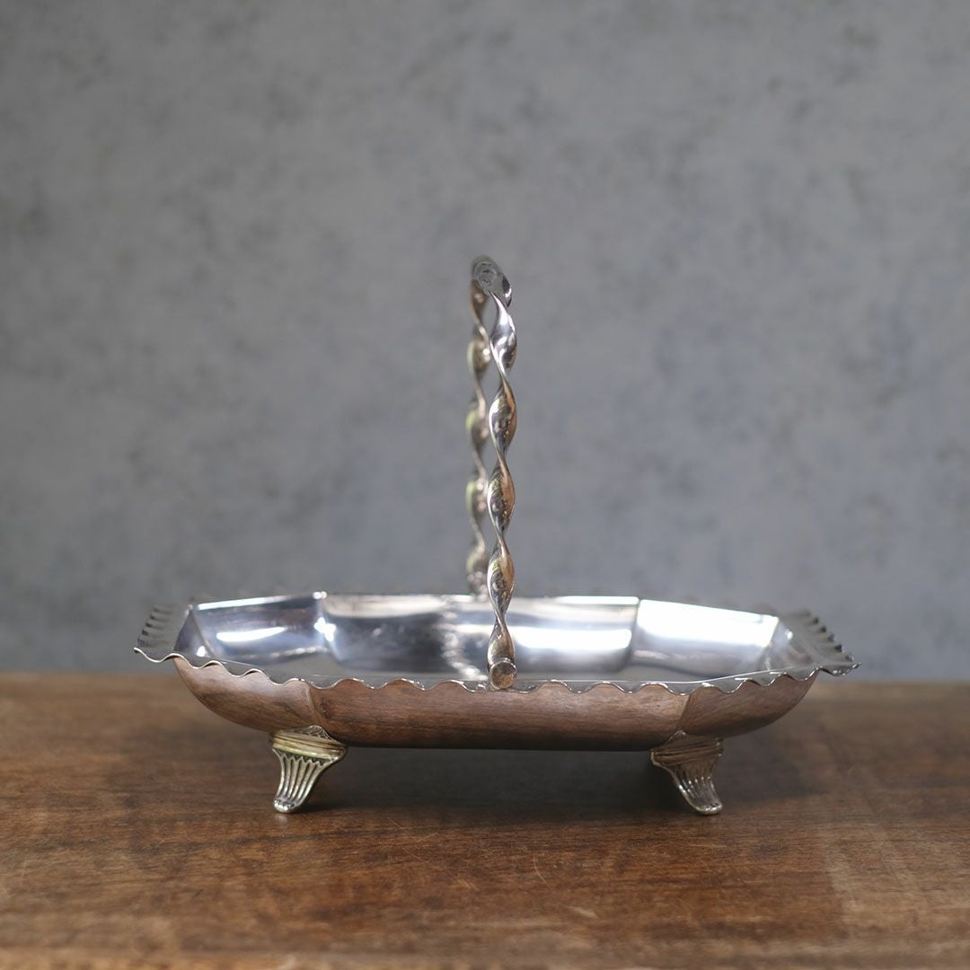 アンティークハンドルバスケット シルバープレート W&H ウォーカーアンドホール イギリス2