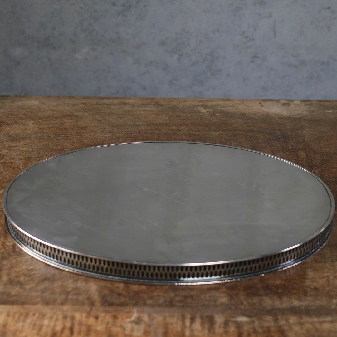 ヴィンテージ シルバープレートトレイ VINERS OF SHEFFIELD 楕円 トレー イギリス10