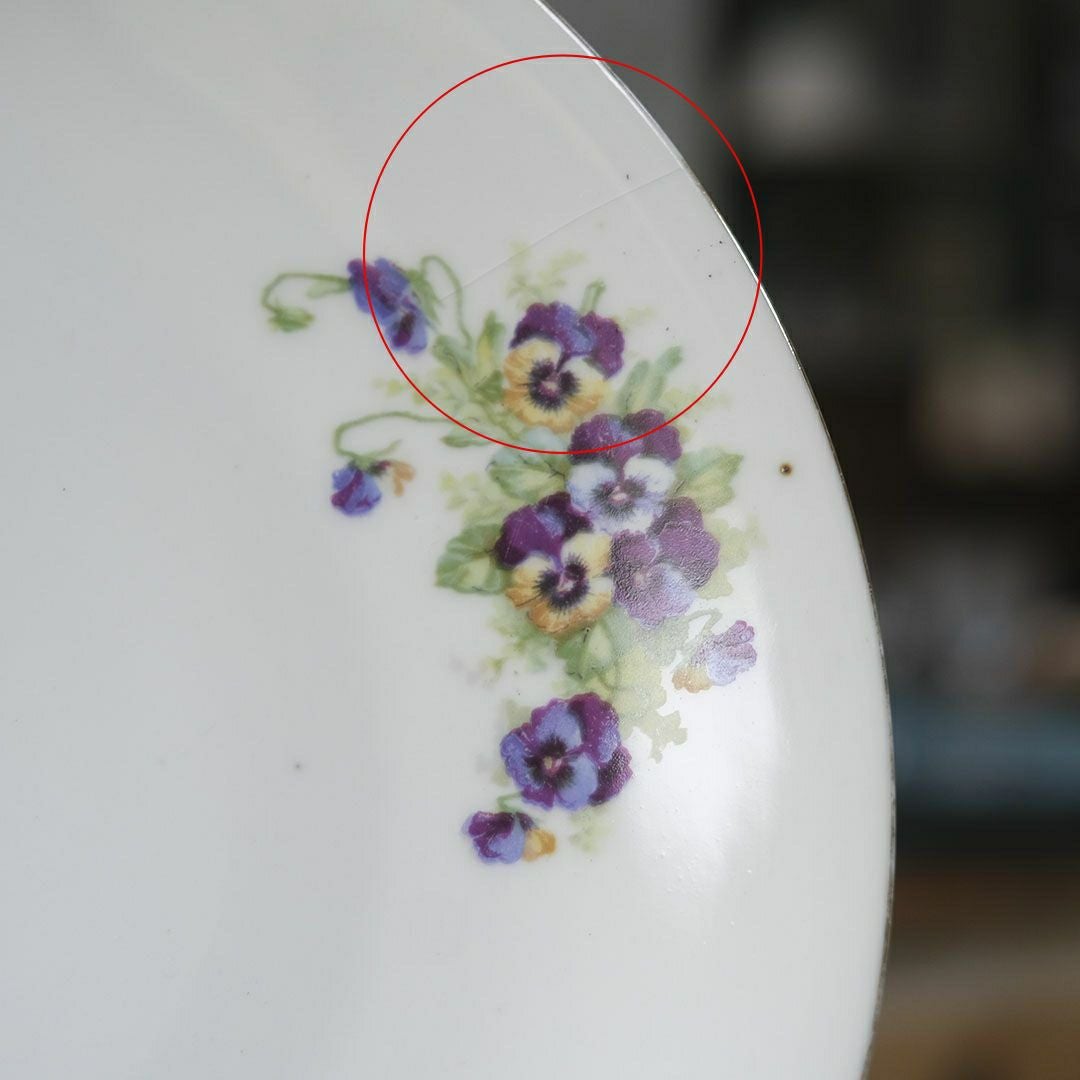 アンティークプレート 菫 バイオレット VICTORIA Czechoslovakia チェコスロバキア6