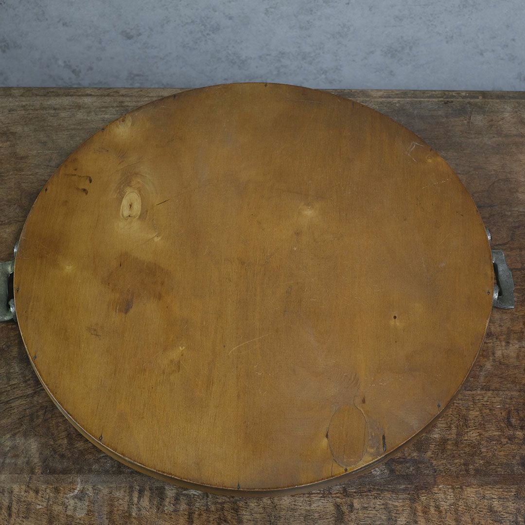 アンティークティートレイ ラウンド 木製 イギリス10