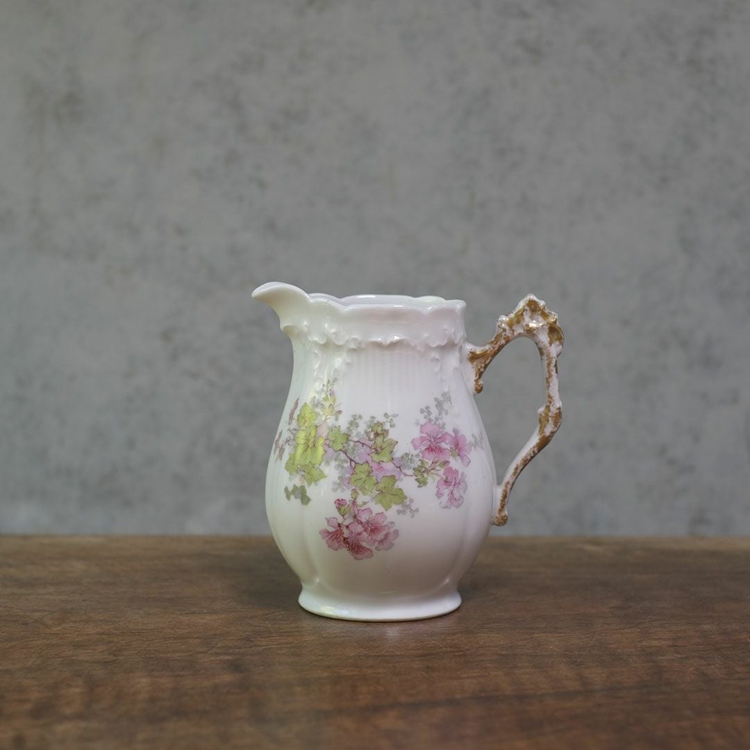 アンティークミルクジャグ 花 クリーマー LIMOGES FRANCE リモージュ フランス1