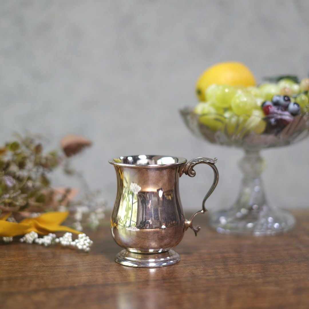 ヴィンテージ マグカップ イギリス シルバープレート1