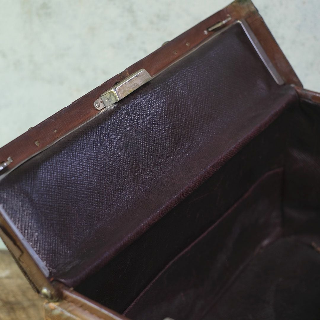アンティークドクターズバッグ イギリス 本革 医者用鞄7