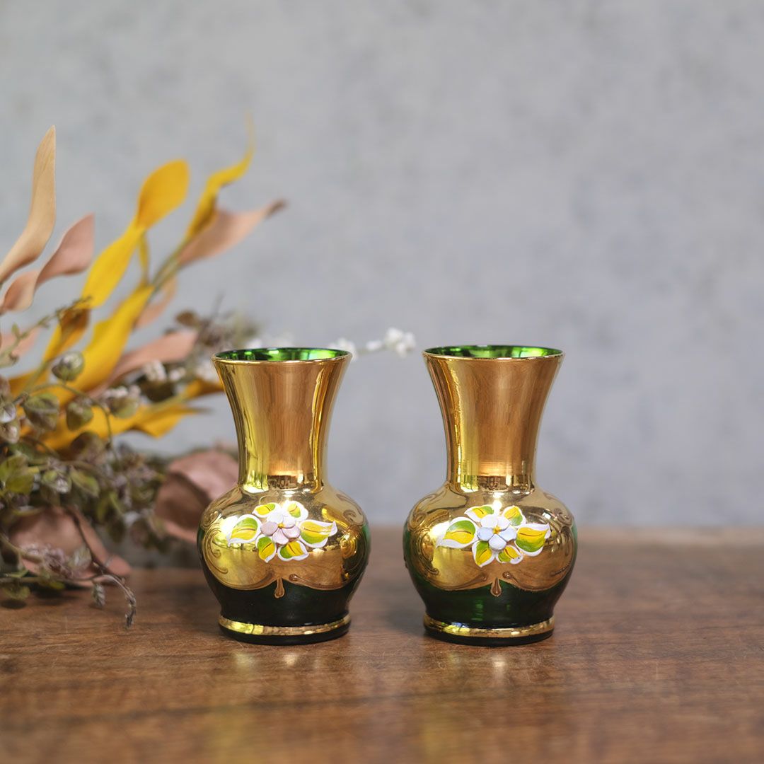 ヴィンテージフラワーベース MURANO ムラーノガラス 一輪挿し イタリア