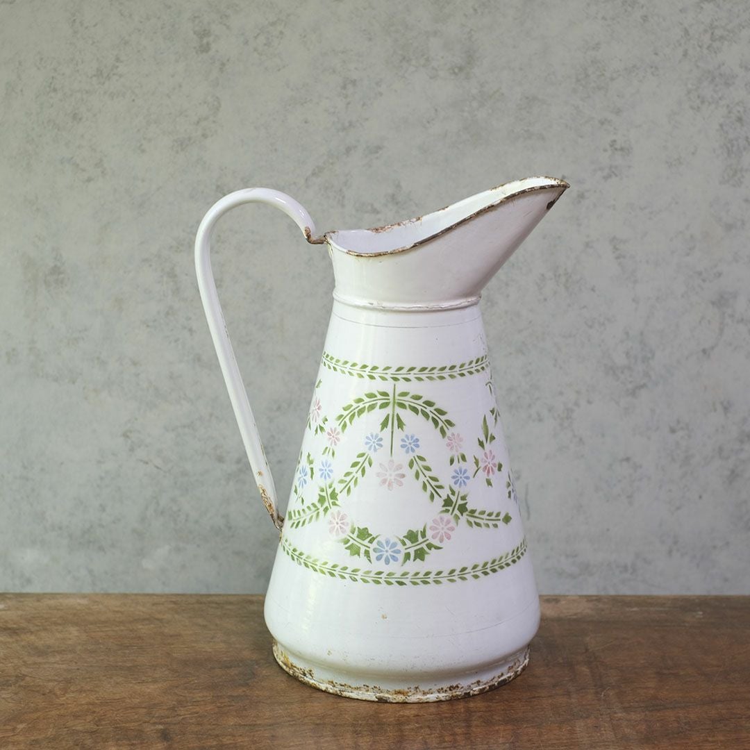 アンティークエナメルピッチャー フランス 琺瑯1