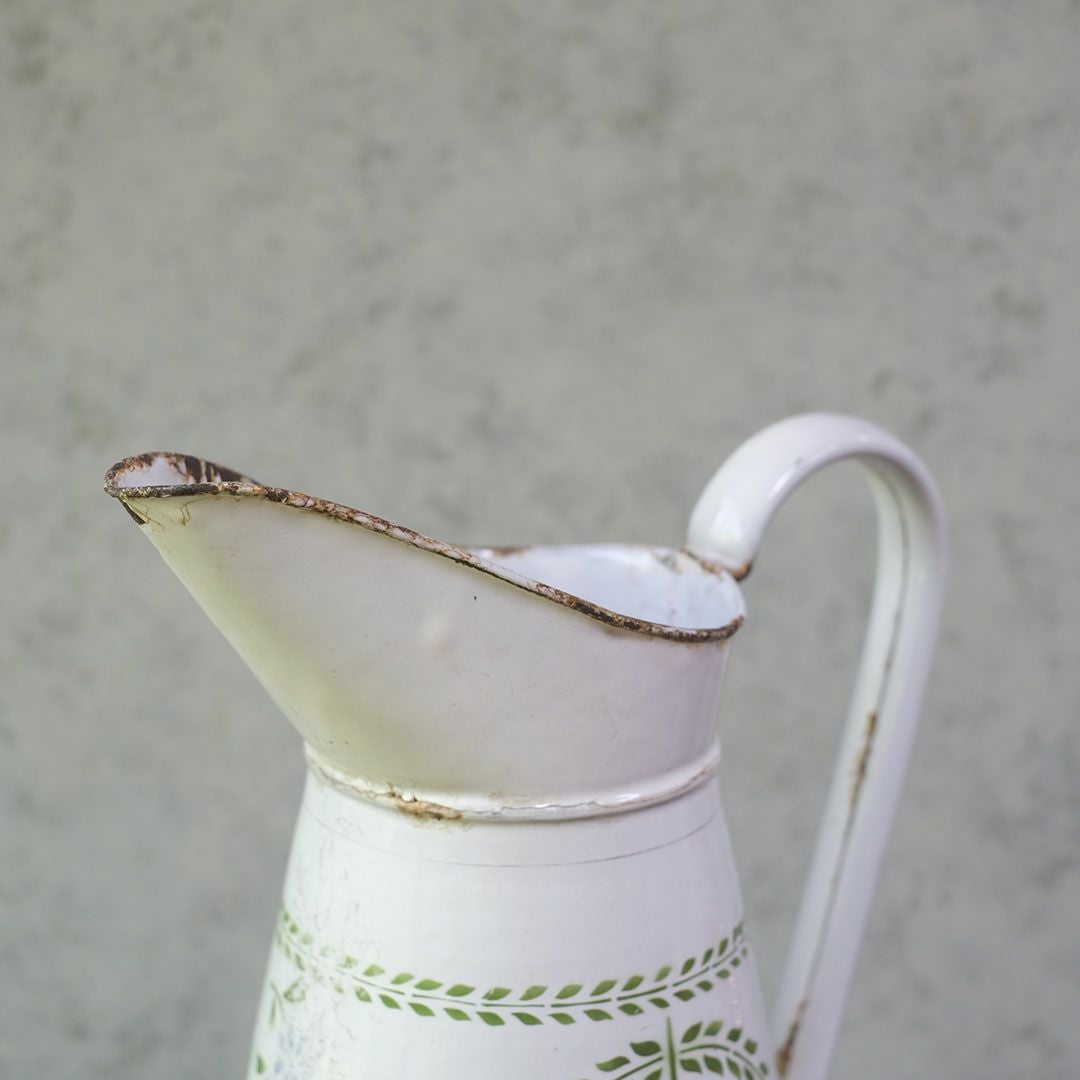 アンティークエナメルピッチャー フランス 琺瑯6