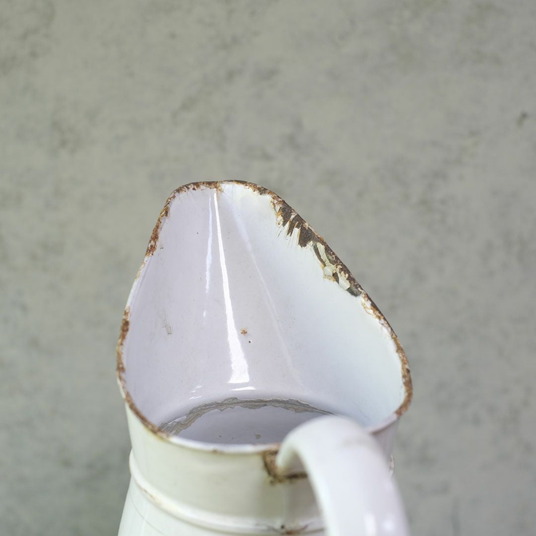 アンティークエナメルピッチャー フランス 琺瑯7