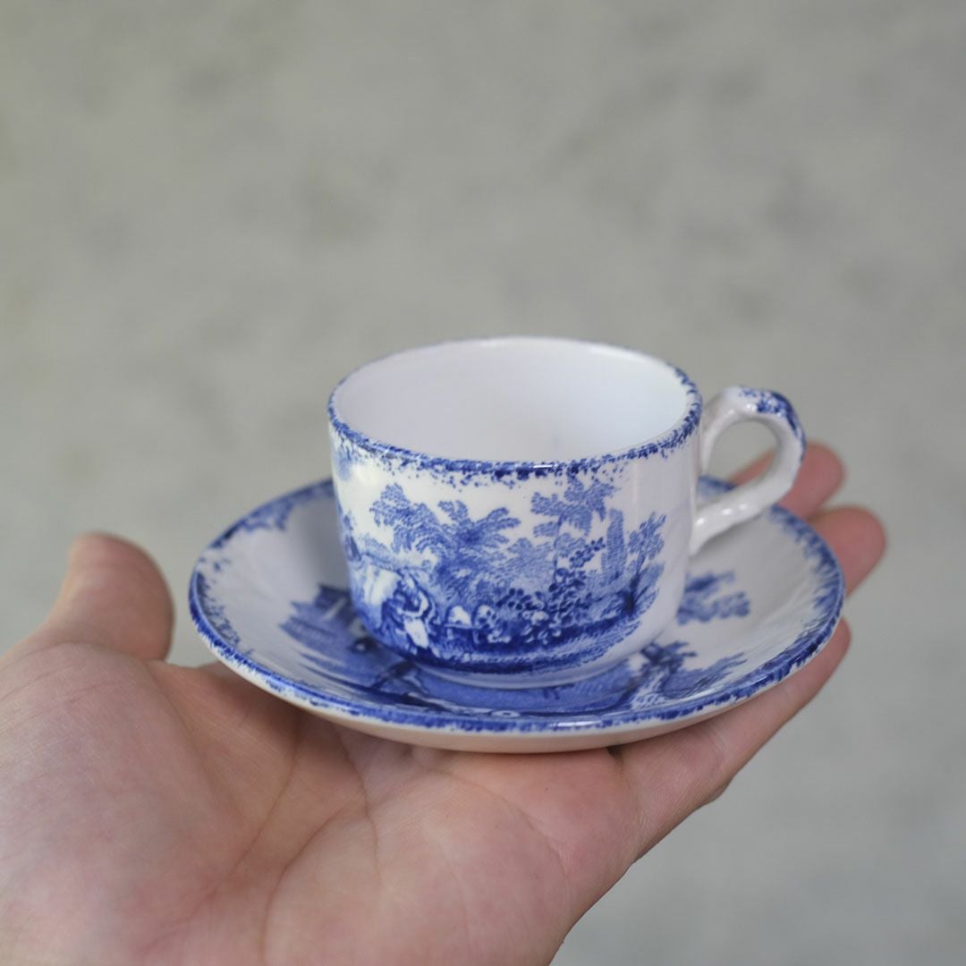 アンティークカップ&ソーサトリオ ミニ デミタス シノワズリ3
