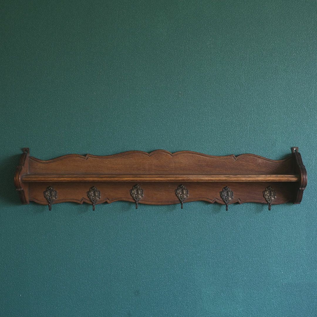 アンティークウォールシェルフ フックボード フランス アンティーク家具4