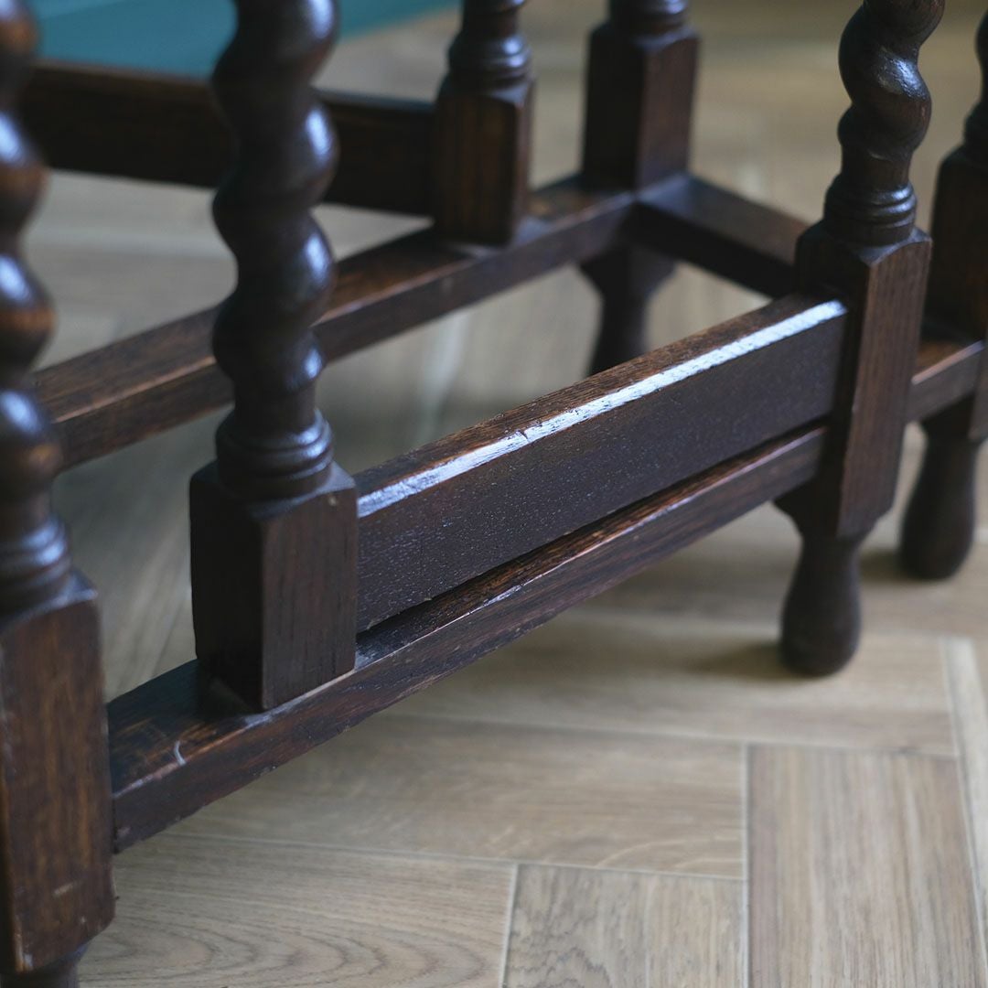 アンティークゲートレッグテーブル バーリーシュガーツイスト オーバル イギリス ソリッド 1枚板 アンティーク家具10