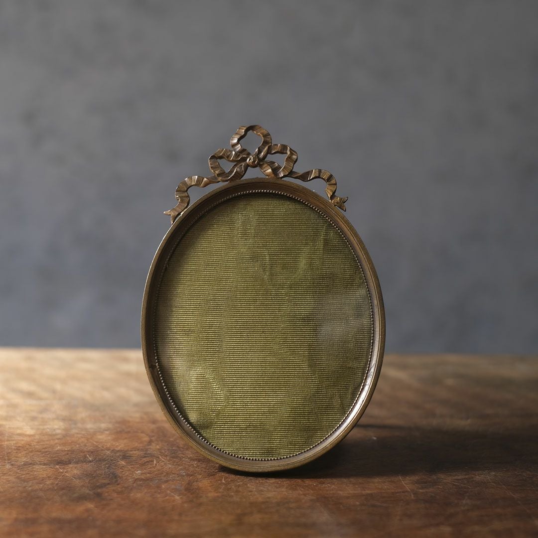 アンティ―クフォトフレーム ロココ フランス リボン装飾1