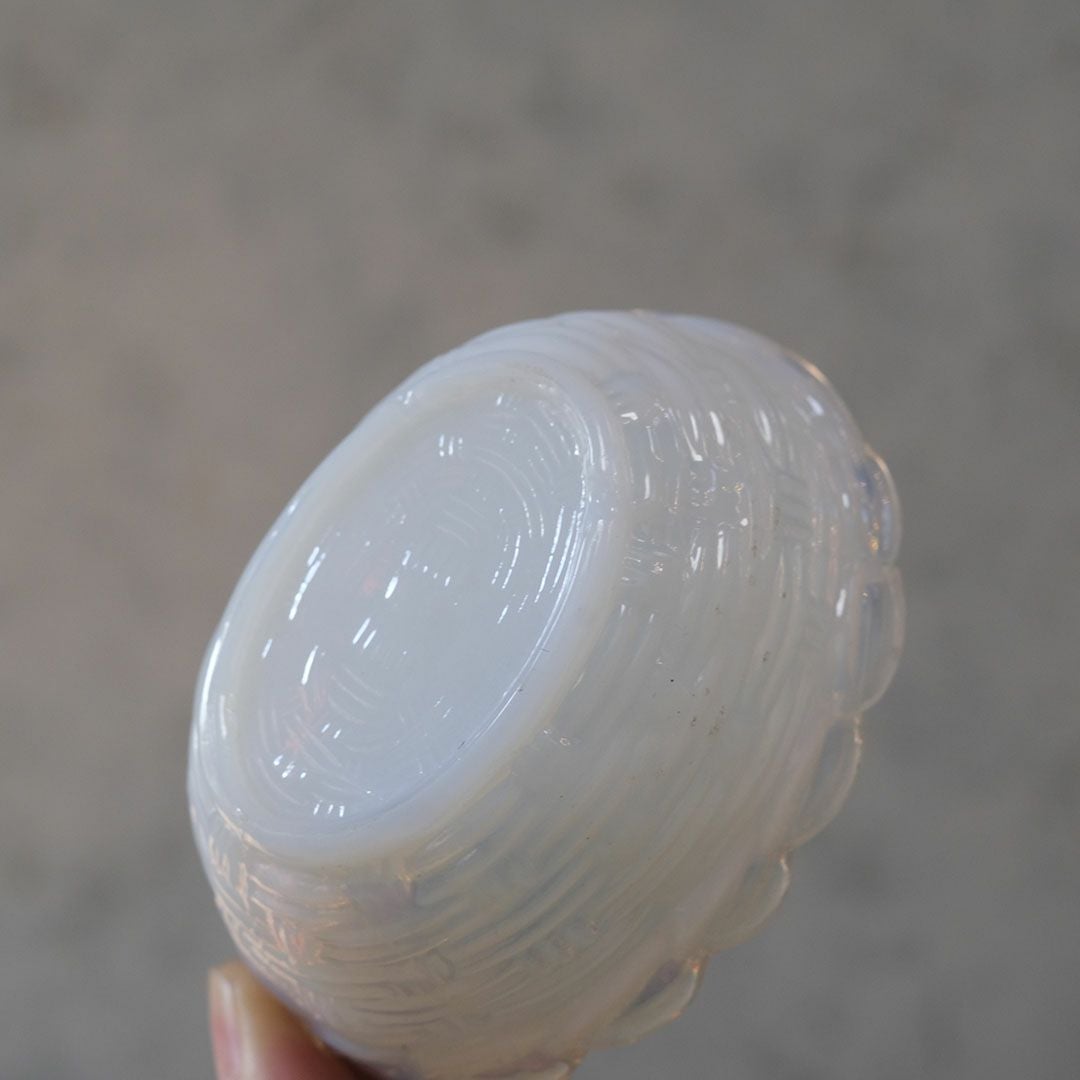 アンティーク小物入れ 鶏 フランス ガラス12