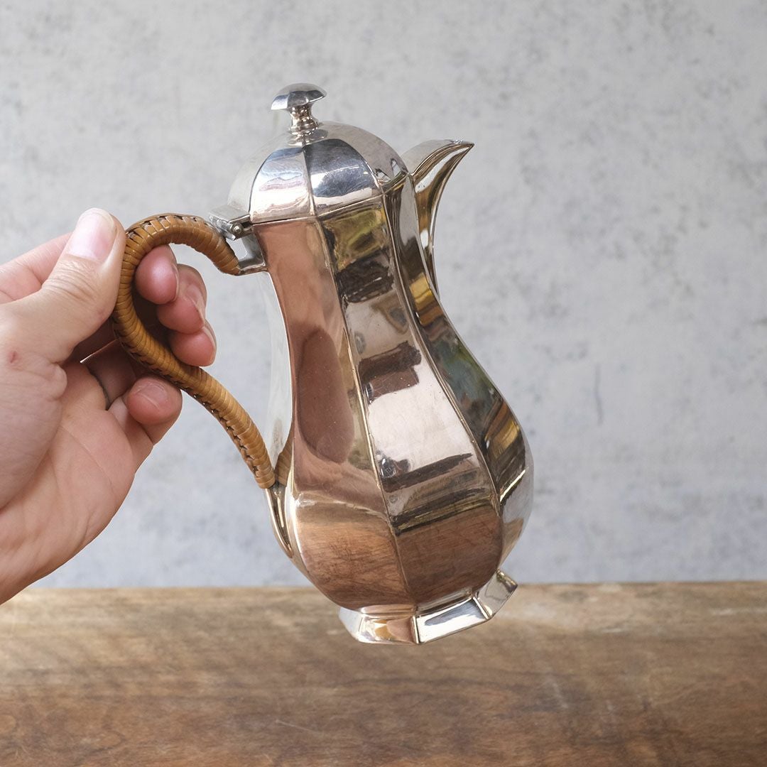 アンティーク ホットウォータージャグ イギリス シルバープレート4