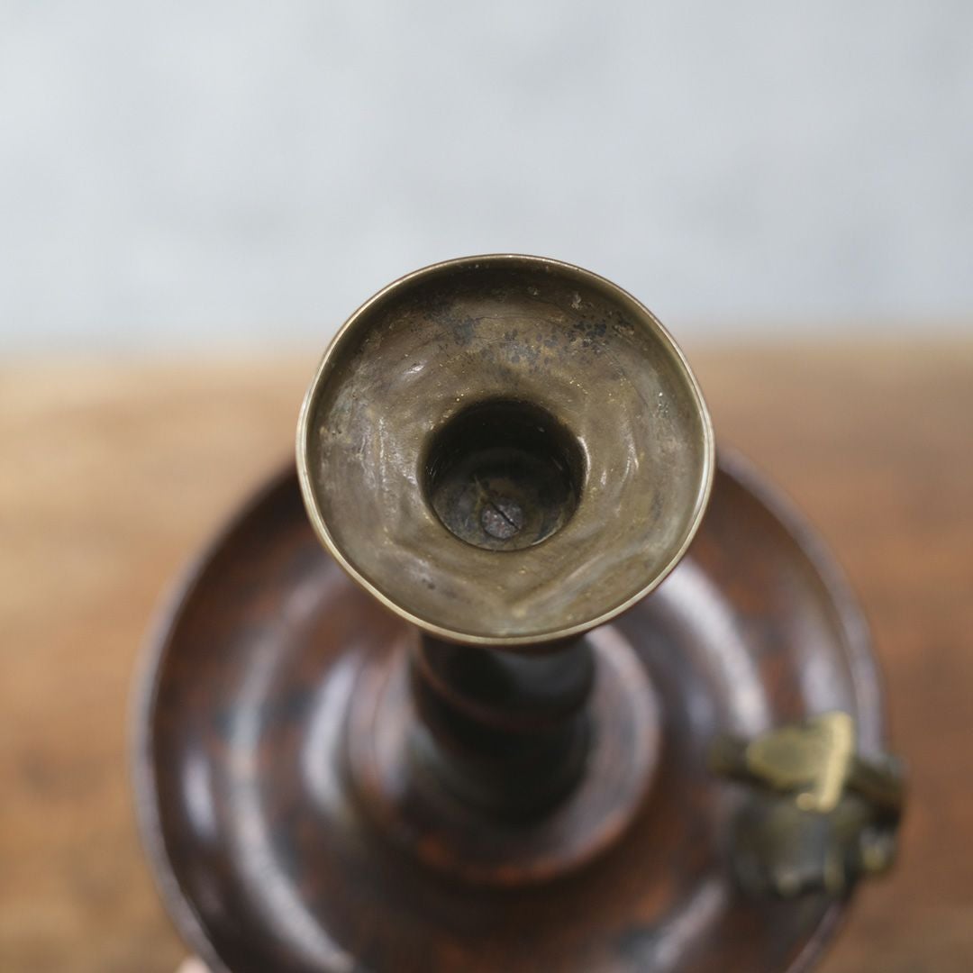 アンティークキャンドルスティック フランス オーク材の燭台 キャンドルスタンド7