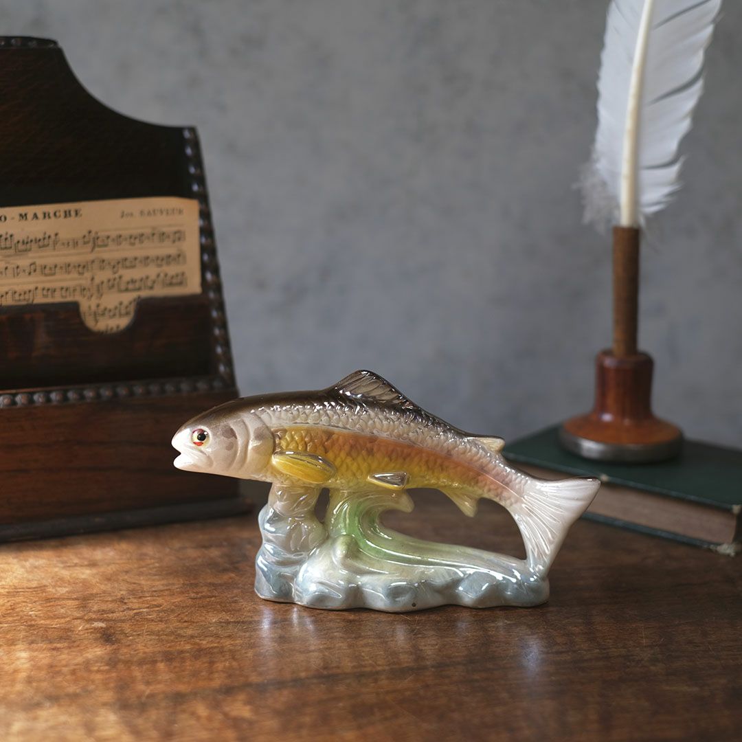 ヴィンテージフィギュリン 魚 陶器の置物 JEMMA HOLLAND オランダの