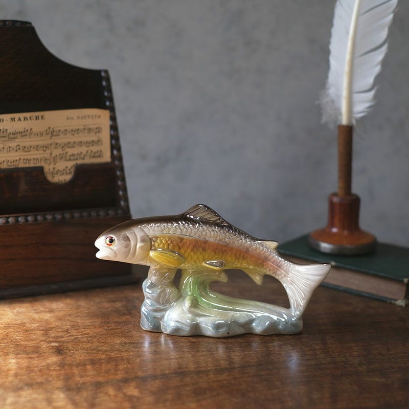 ヴィンテージフィギュリン 魚 陶器の置物 JEMMA HOLLAND オランダの 