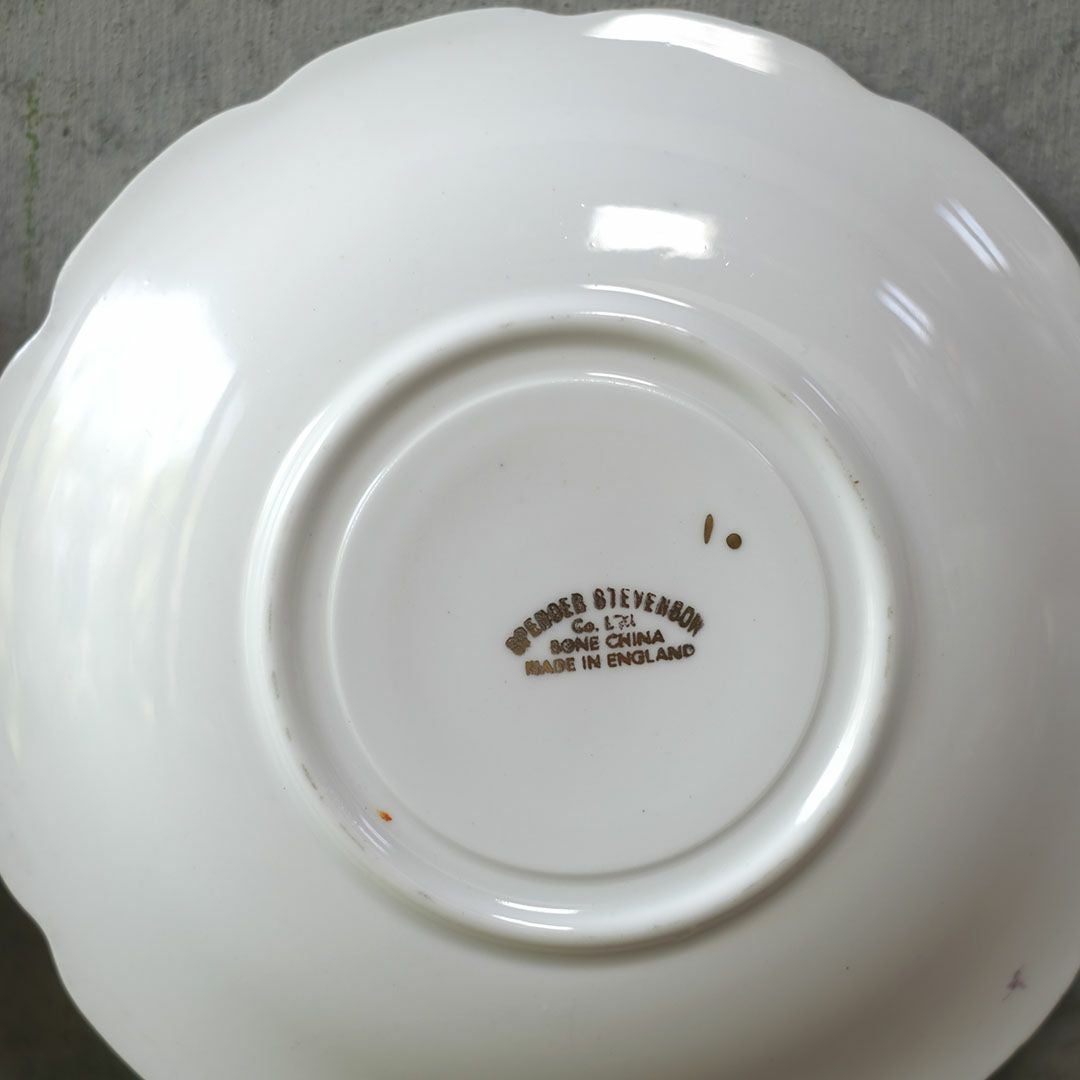 ヴィンテージティーカップトリオ 菫 バイオレット George Stevenson（ジョージ・スティーブンソン）イギリス9