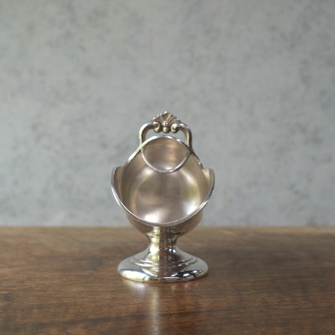 アンティーク シュガースカットル シルバープレート イギリス スプーン付属3