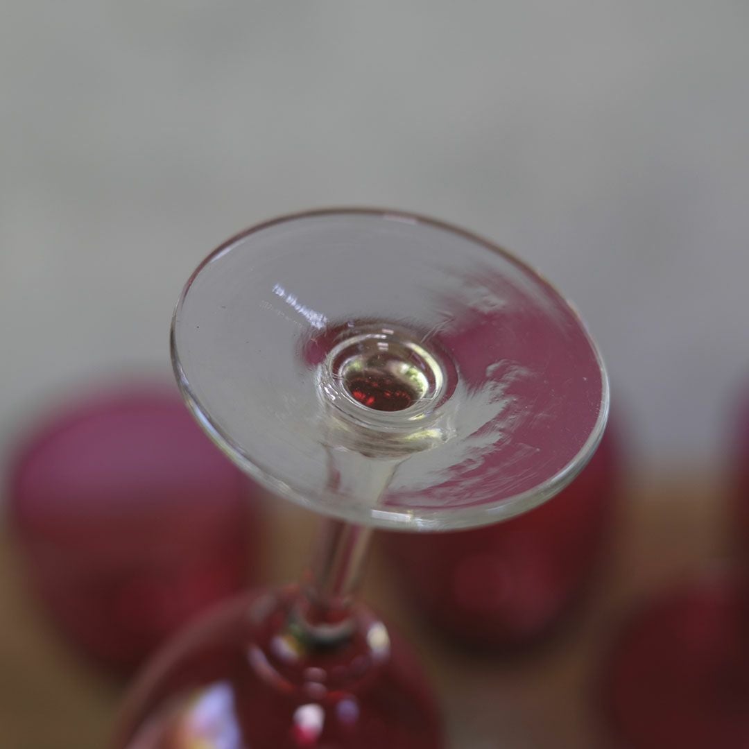 アンティーク クランベリーグラス イギリス アペリティフグラス 食前酒用グラス/アンティーク食器7