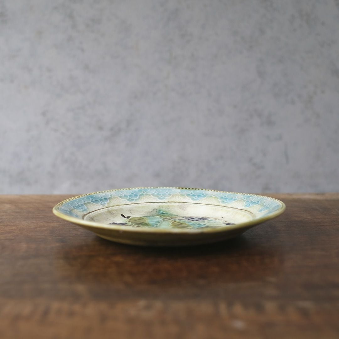 アンティーク バルボティーヌプレート フランスロレーヌのマジョリカ焼きのお皿/アンティーク食器2