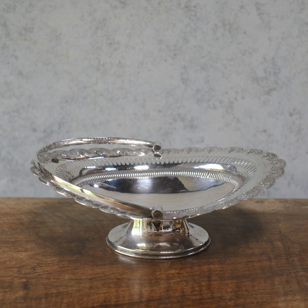 アンティークハンドルバスケット シルバープレート ヴィクトリアン イギリス4