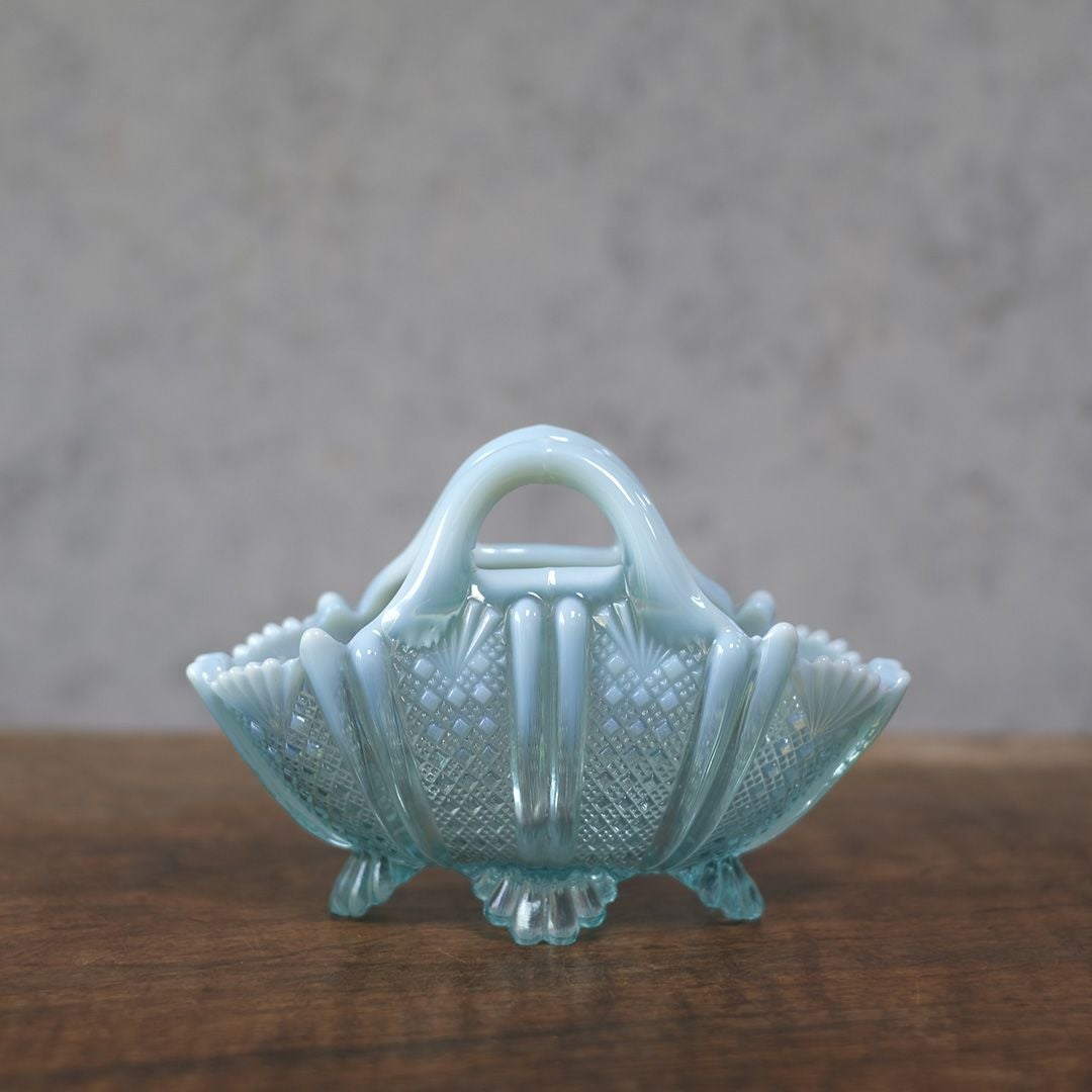 アンティークオブジェ オパールセント ガラスアート イギリス1